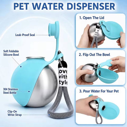 Petvens™ 2-in-1 Portable Pet Travel Bottle