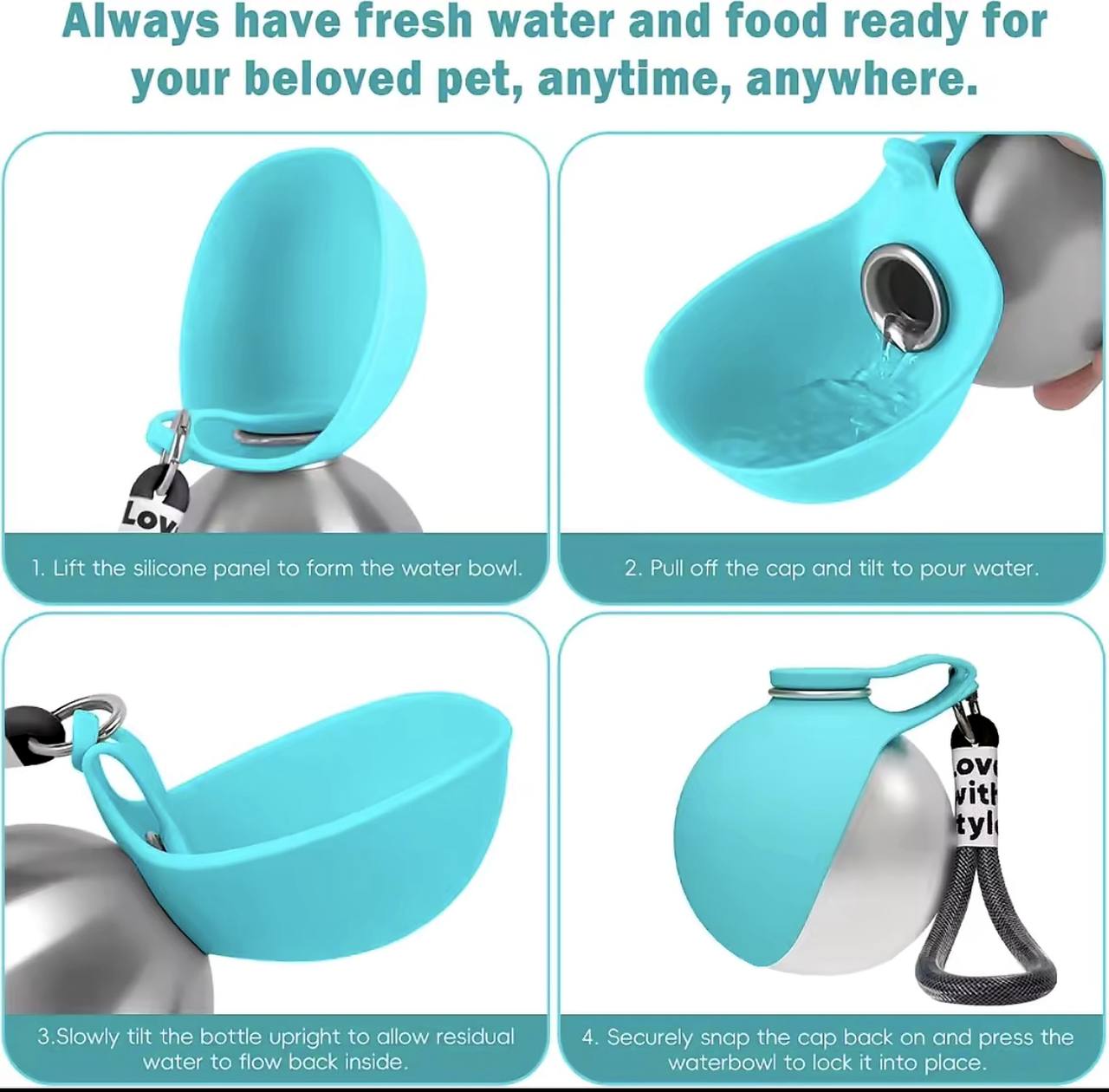 Petvens™ 2-in-1 Portable Pet Travel Bottle