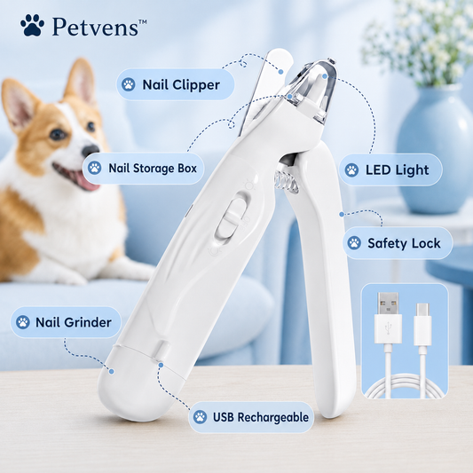 Petvens™ - Coupe-ongles 2 en 1 pour chien (ponceuse et coupe-ongles)