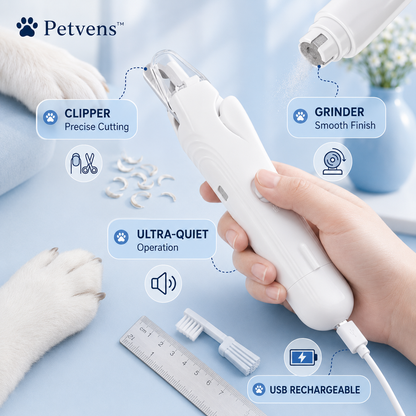 Petvens™ - Coupe-ongles 2 en 1 pour chien (ponceuse et coupe-ongles)